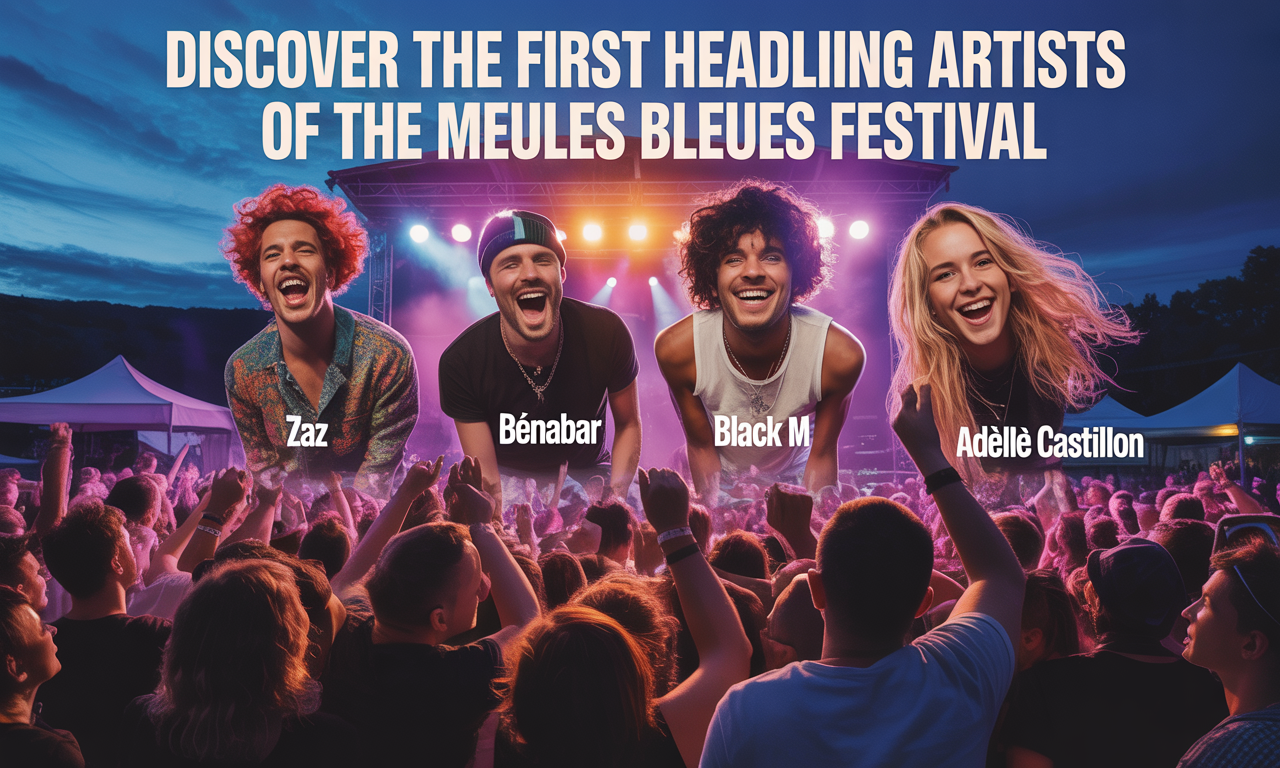 découvrez les artistes incontournables du meules bleues festival avec zaz, bénabar, black m et adèle castillon, pour une programmation musicale exceptionnelle.