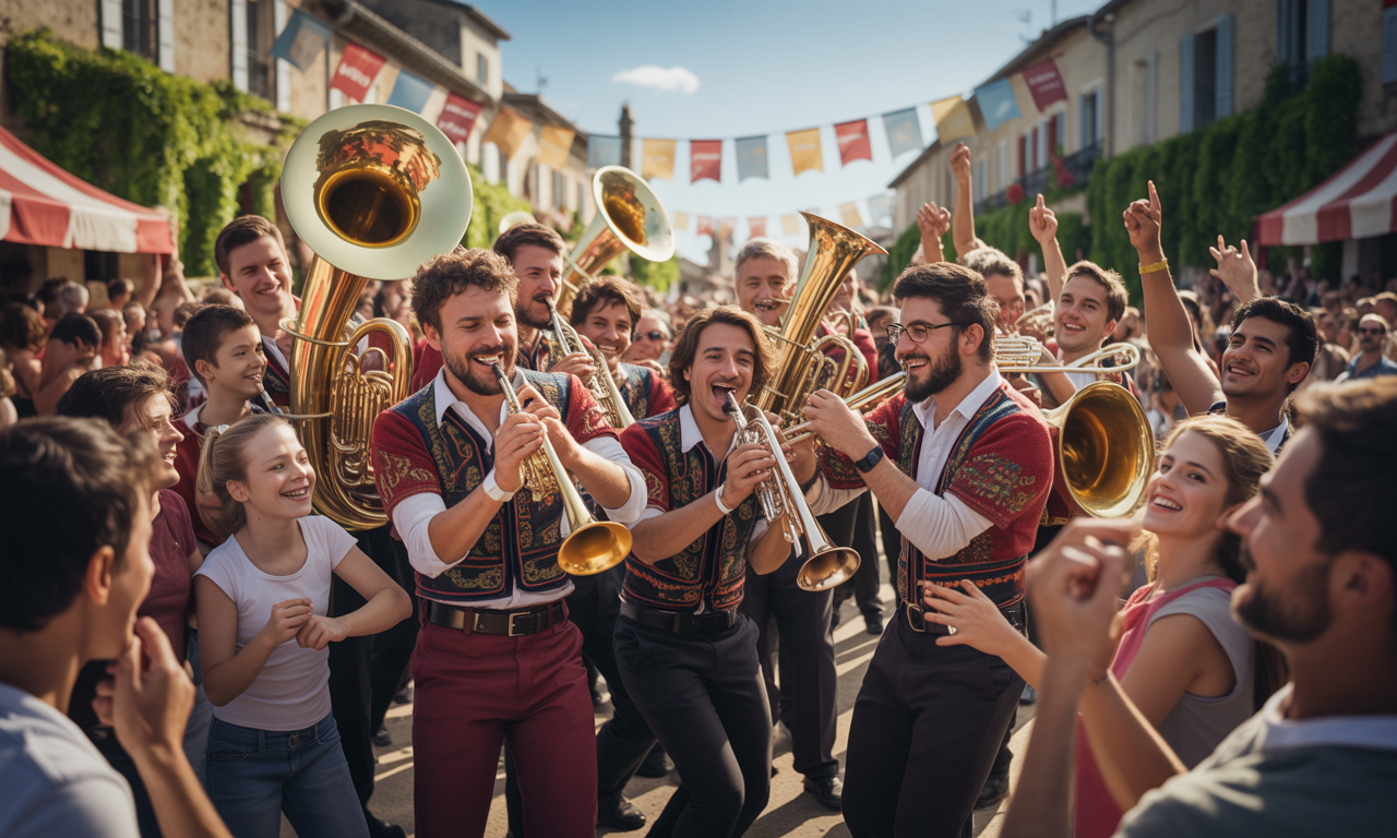 découvrez le festival des bandas de condom avec les sous soucis de bordeaux, prêts à décrocher une nouvelle palme d'or et à enchanter les amateurs de musique festive.