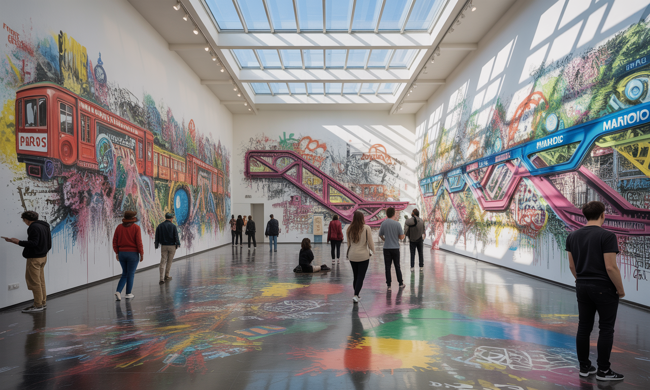 plongez gratuitement dans une exposition immersive de street art inspirée du plan du métro parisien, dans une galerie unique du marais. une expérience urbaine à ne pas manquer !