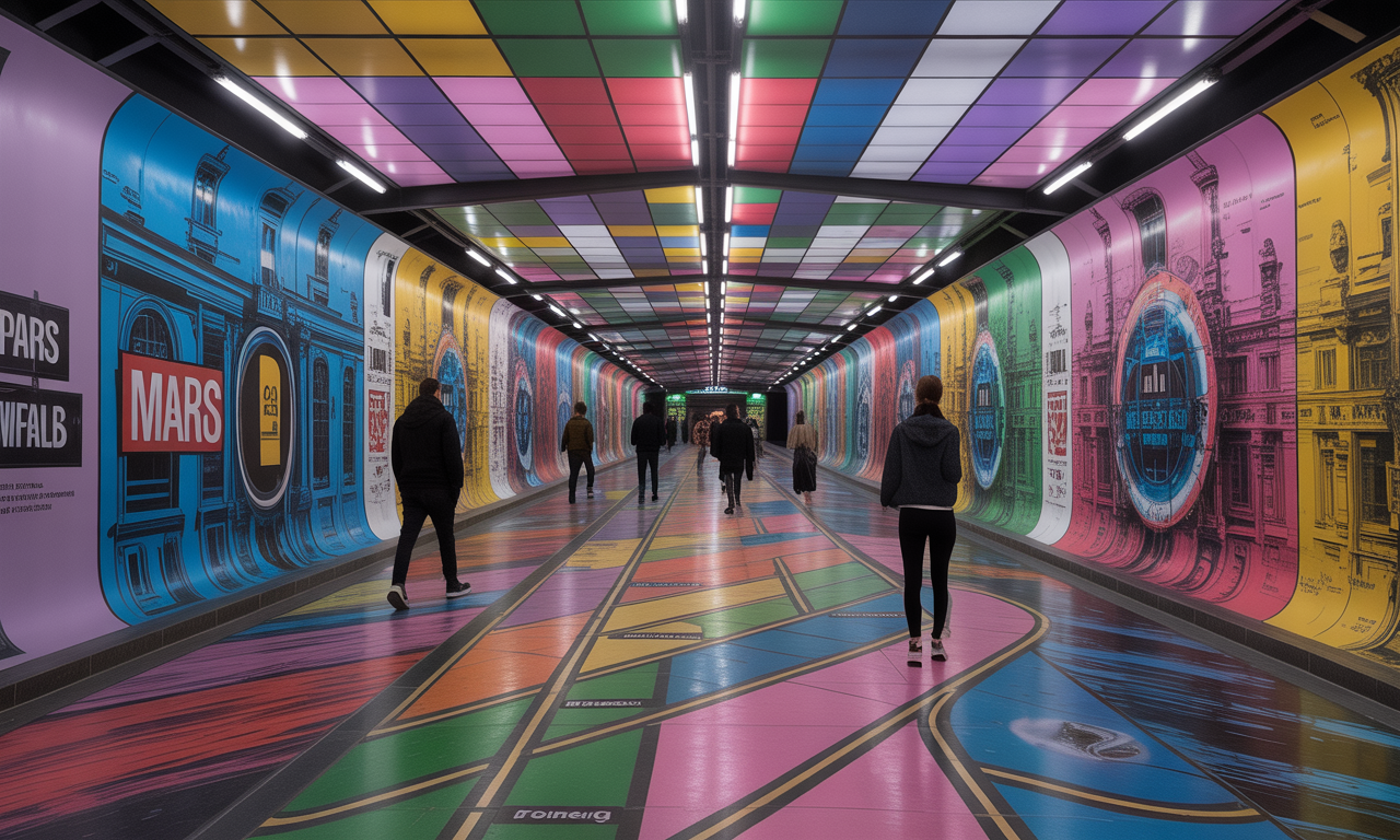découvrez une exposition immersive gratuite de street art dans une galerie du marais, inspirée du plan du métro parisien. plongez dans un univers urbain unique au cœur de paris.