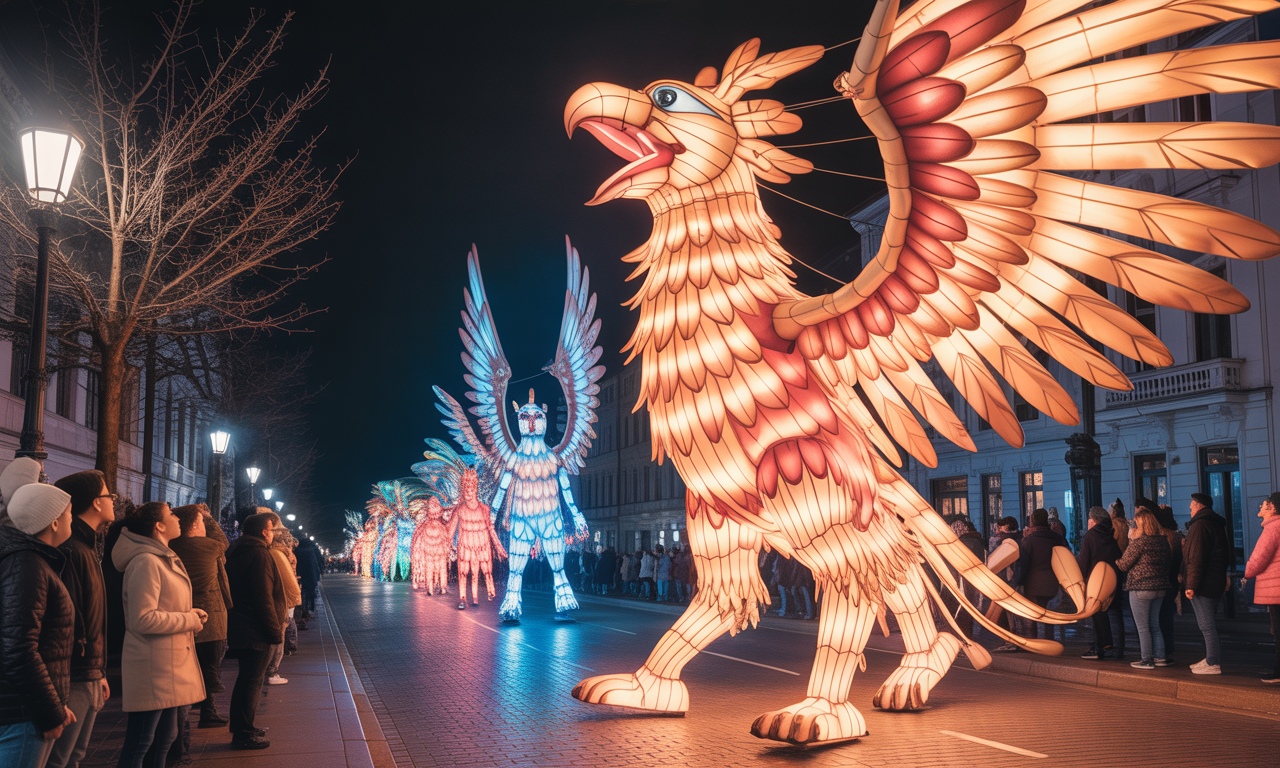 découvrez le festival têtes en l’air à dax avec une parade nocturne spectaculaire, des performances d'arts de rue et des échassiers pour une ambiance festive et colorée.