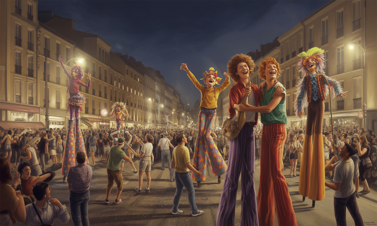 découvrez le festival têtes en l’air à dax avec une parade nocturne spectaculaire, des performances d'arts de rue captivantes et des échassiers étonnants pour une ambiance festive unique.